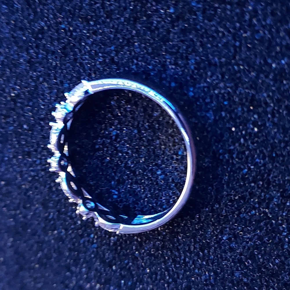 Silver Moissanite Ring #23 - Picture 3 of 4